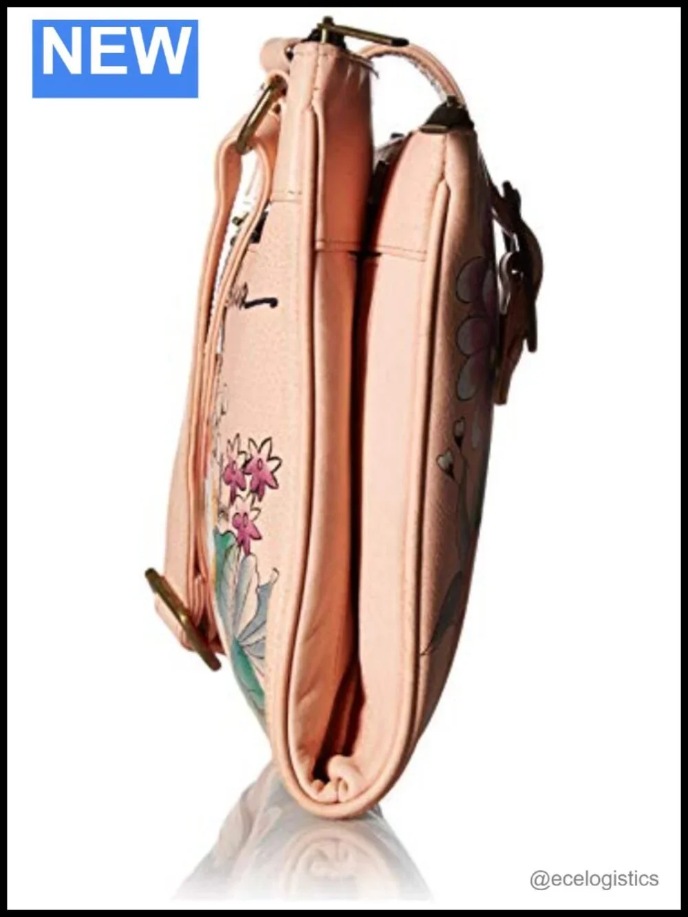 Genuine Leather Hand-Painted Travel Organizer Triple Compartment Satchel